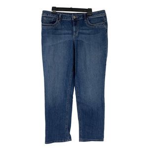 Sonoma Jeans Size 14 Modern Fit Crop Straight Leg Dark Wash 2824 Stretch Womens